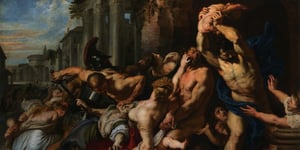 Anger and death depicted in  the painting 'Massacre of the Innocents' Peter Paul Rubens.