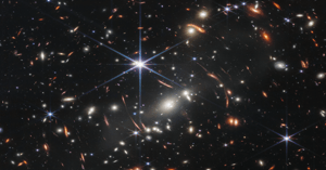 A cropped image of the galactic cluster SMACS 0723.