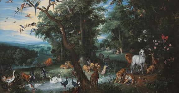 The Garden of Eden (place of the first original sin), by Izaak van Oosten