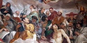 Santi Quattro Coronati (Rome) - Frescos by Giovanni da San Giovanni