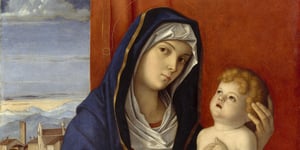 An early christian image by Giovanni Bellini: Madonna and Child.