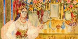 A painting depicting the sin of envy as the Evil Queen in Snow White asks 