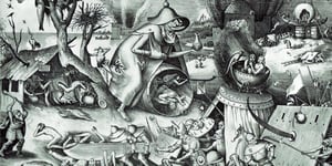 Pieter Bruegel the Elder: The Seven Deadly Sins or the Seven Vices - Anger