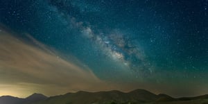 Milky Way over the mountains. 