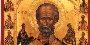 Icon of St. Nicholas the Wonderworker, at the Gregoriou monastery at Mt. Athos