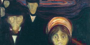 Cropped Anxiety by Edvard Munch
