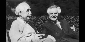 Einstein and a friend. 