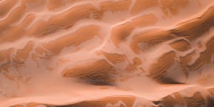 close up of sand dunes