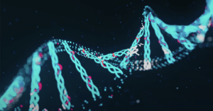 up close image of a DNA representation